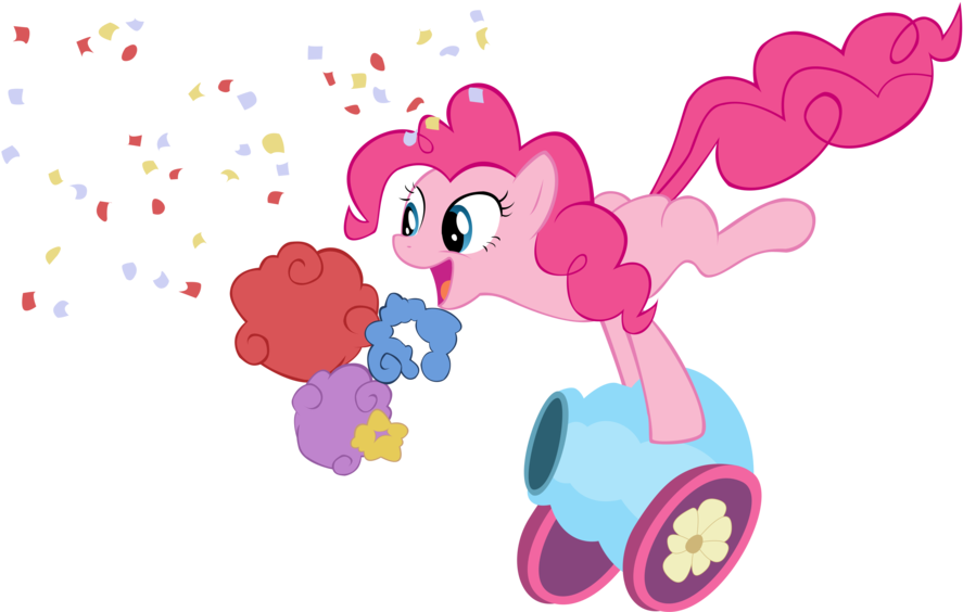 Original - Pinkie Party Cannon Clipart (900x580), Png Download