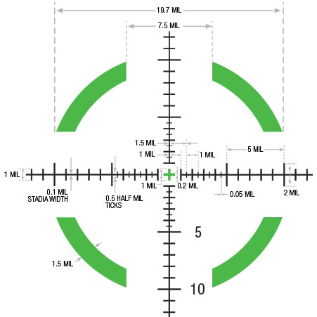 Picture Of Trijicon Accupower 1 34mm Riflescope Mil - Trijicon Accupower 1-8x28 34mm Moa Rs27-c Clipart (600x600), Png Download