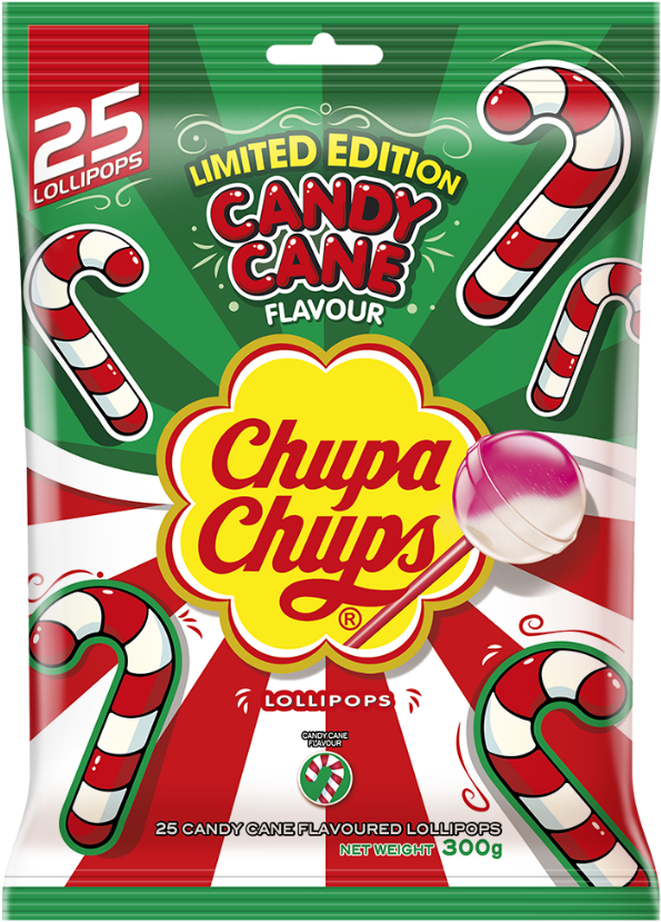 Candy Cane Chupa Chups Clipart (1024x1024), Png Download