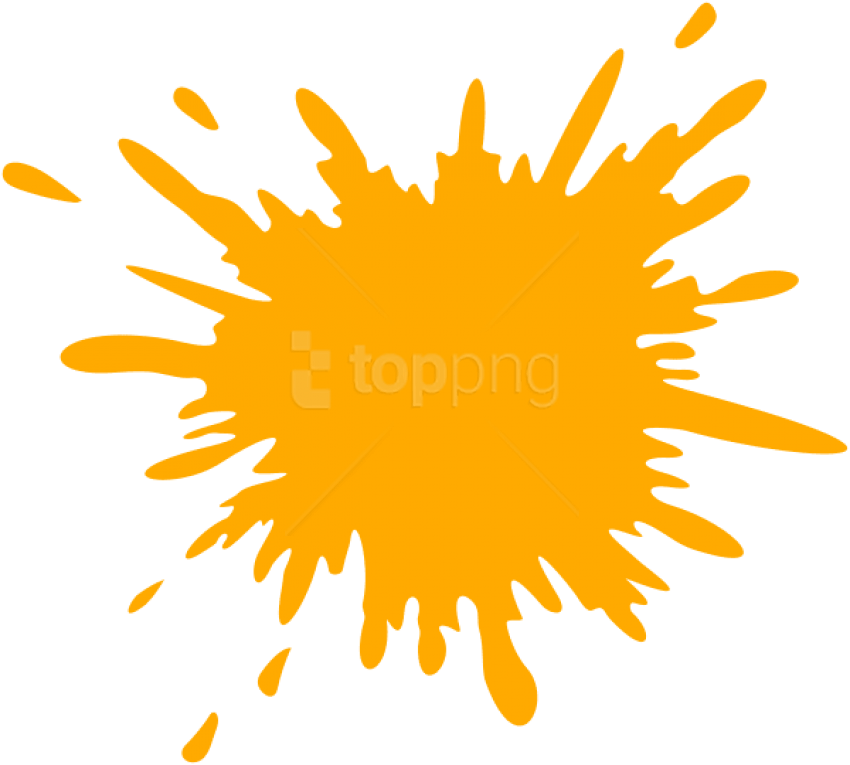 Free Png Orange Juice Splash Png Png Image With Transparent - Paint Splatter Png Blue Clipart (850x765), Png Download