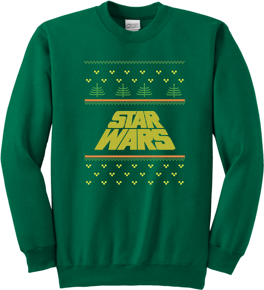 Star Wars Logo Christmas Sweater Sweatshirt - Crew Neck Clipart (1024x1024), Png Download
