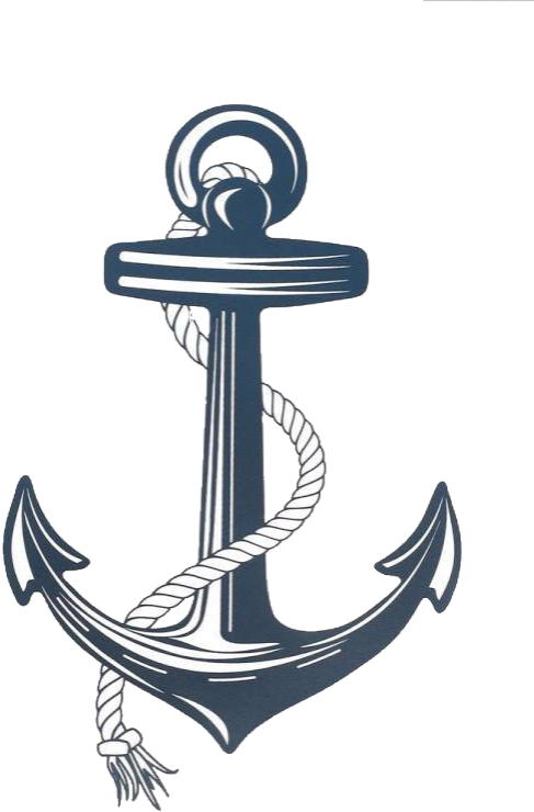 Graphic Library Library Anchor Rope Clipart - Mariner Anchor Printable - Png Download (487x740), Png Download