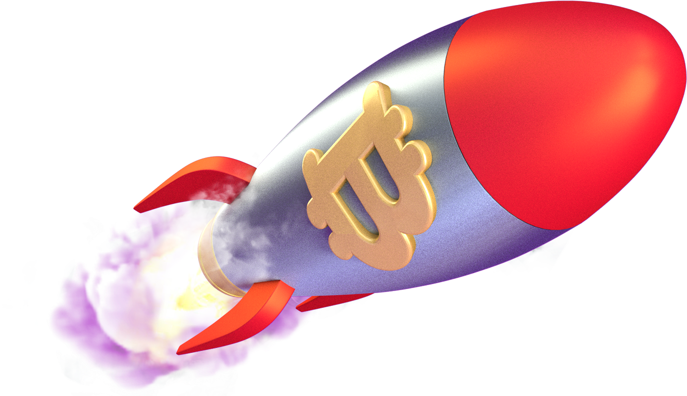 Bitcoin Rocket - Bitcoin Boost Clipart (1400x800), Png Download