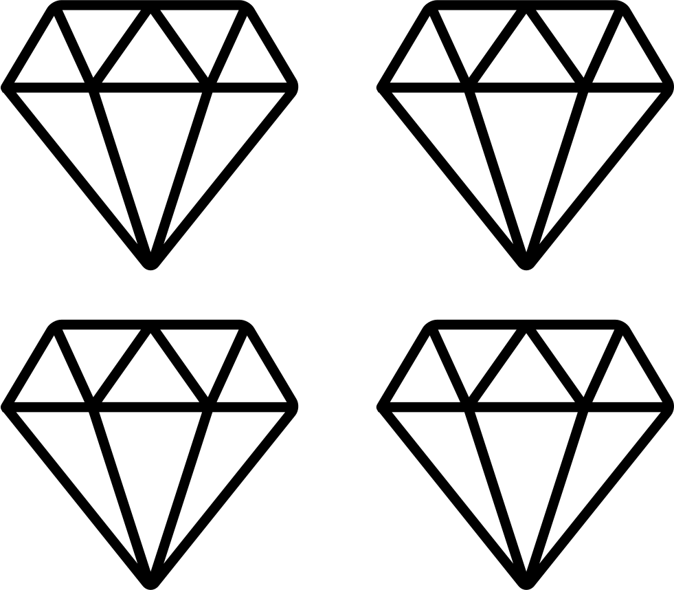 Png File Svg - Diamond Icon Clipart (981x858), Png Download