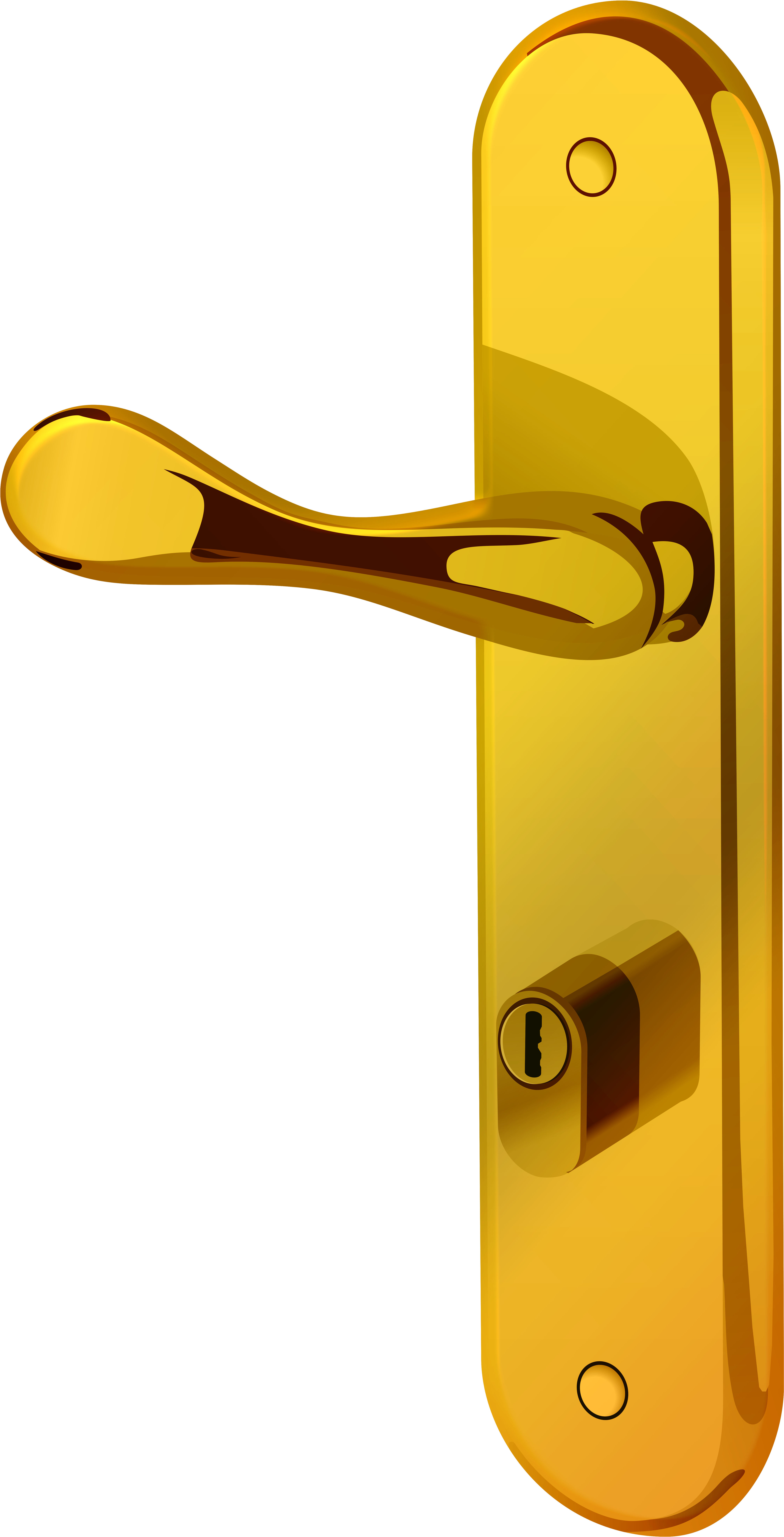 Gold Door Handle Png Clip Art - Security Transparent Png (4108x8000), Png Download