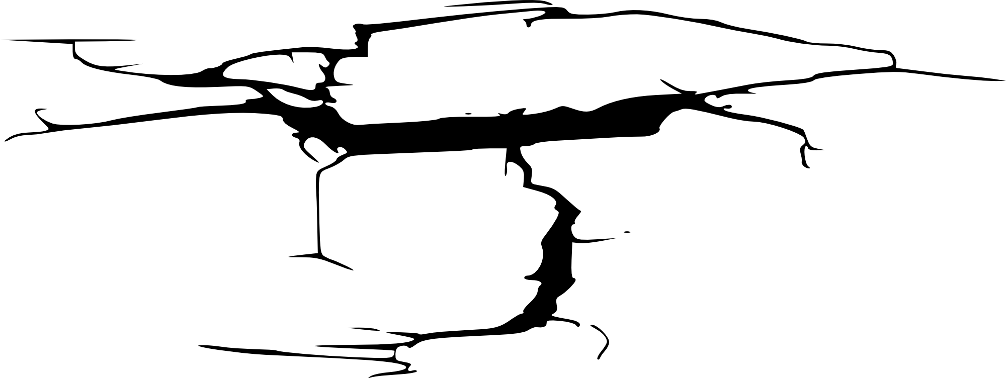 Ground Clipart Crack - Illustration - Png Download (2000x752), Png Download