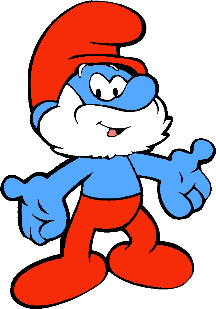 Papa Smurf Clipart (751x1066), Png Download