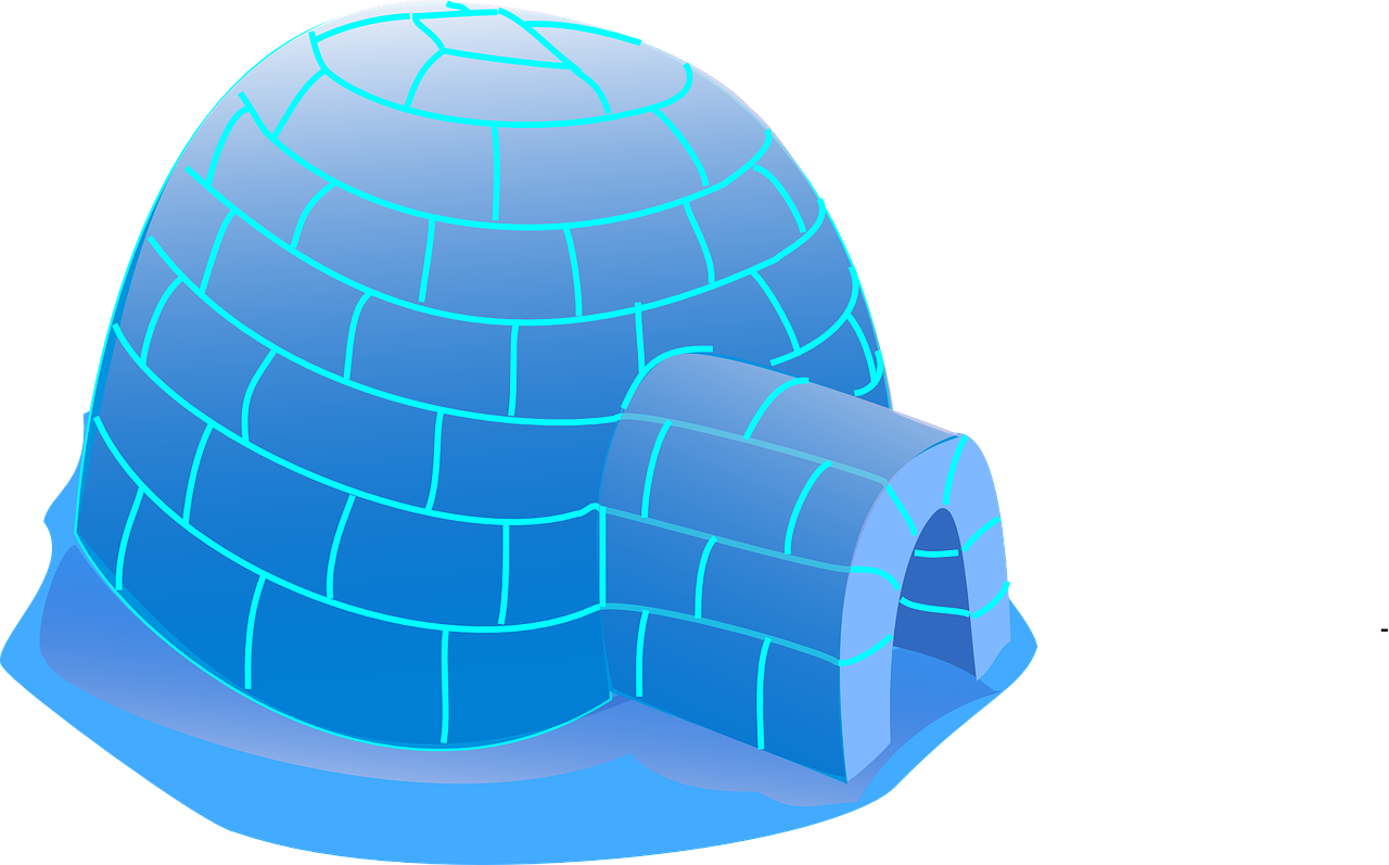 Igloo Eskimo Home Polar Ice Transparent Image - Types Of Houses Clipart - Png Download (1280x797), Png Download