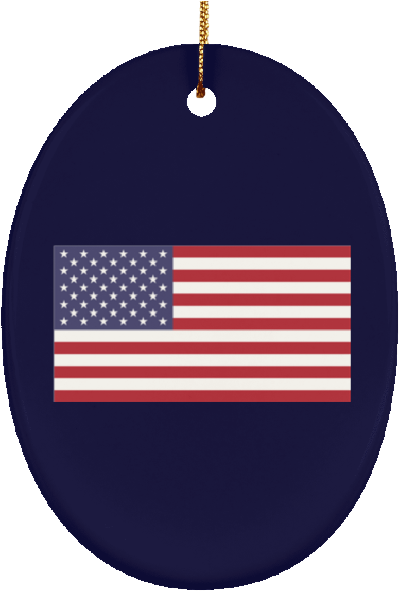 Usa Flag Ceramic Oval Ornament Clipart (775x1148), Png Download