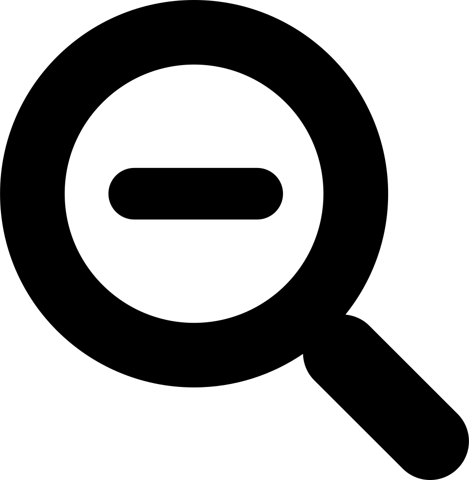 Magnifying Glass Minus Zoom Out Comments - Magnifying Glass Zoom Out Clipart (956x980), Png Download