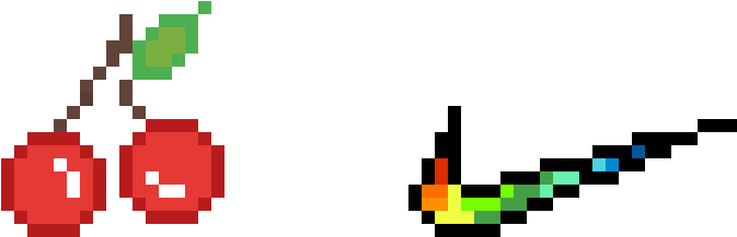 Cherry & Nike Logo - Cartoon Clipart (1200x1200), Png Download