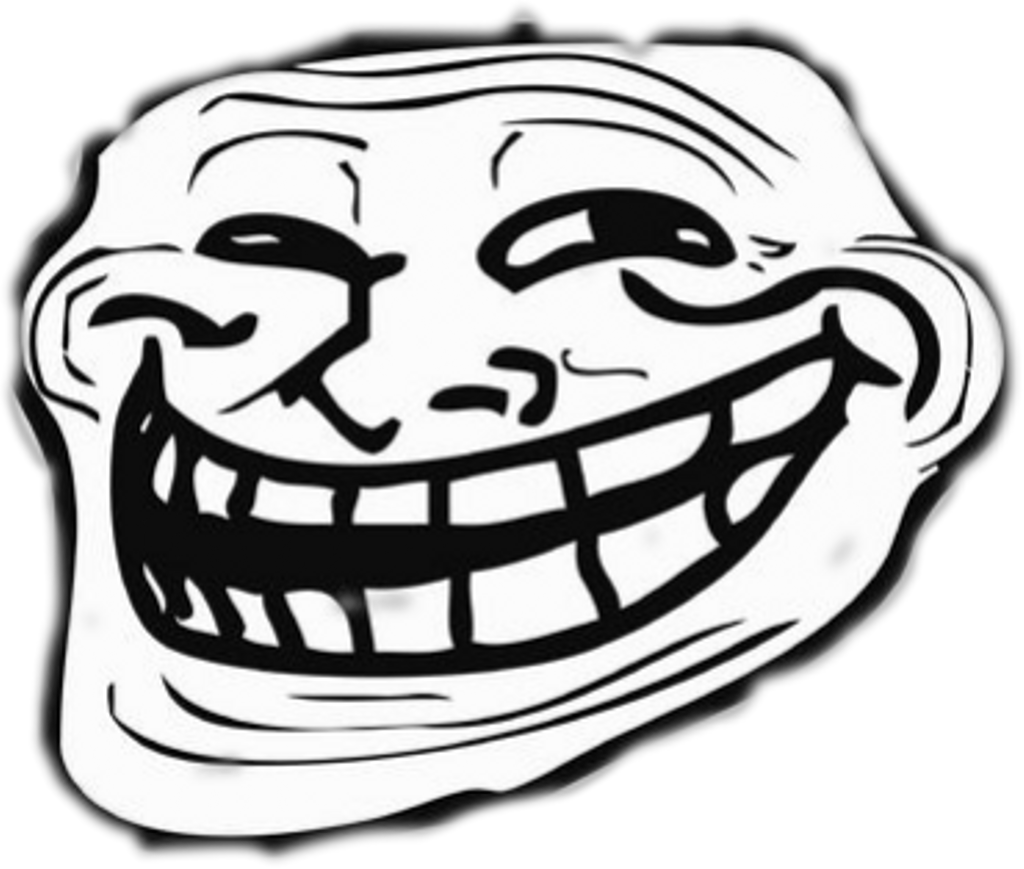 Trollface Sticker - Black Mirror Shut Up And Dance Face Clipart (1024x869), Png Download