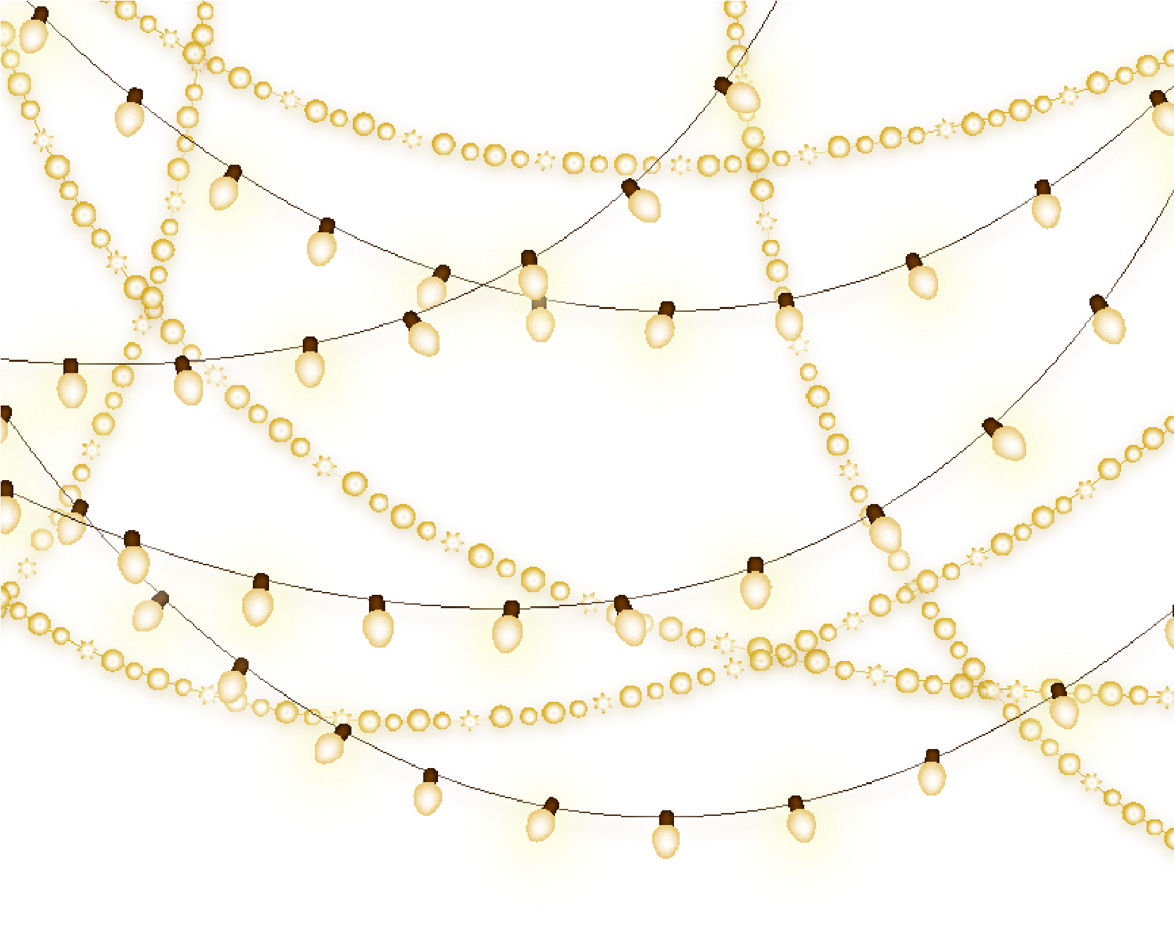 Pattern White Christmas Lights Creative Png File Hd - Chain Clipart (2492x2244), Png Download