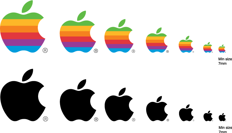 Apple Logo 92782 Free Vector - Same Logo Different Sizes Clipart (749x432), Png Download