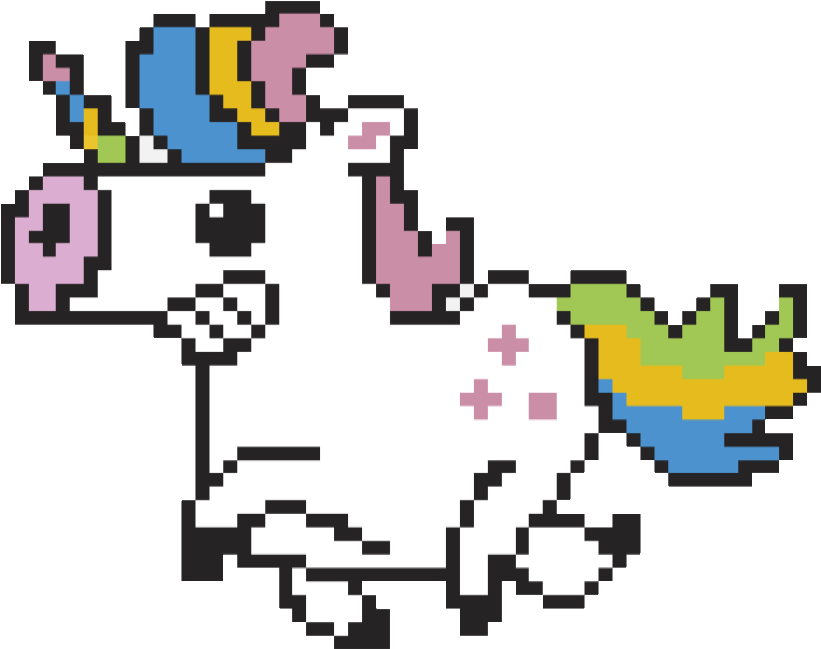 #unicorn #png#sticker #pixel #kawaii #pink #pastelpink - Sandbox Art No Color Clipart (1024x768), Png Download