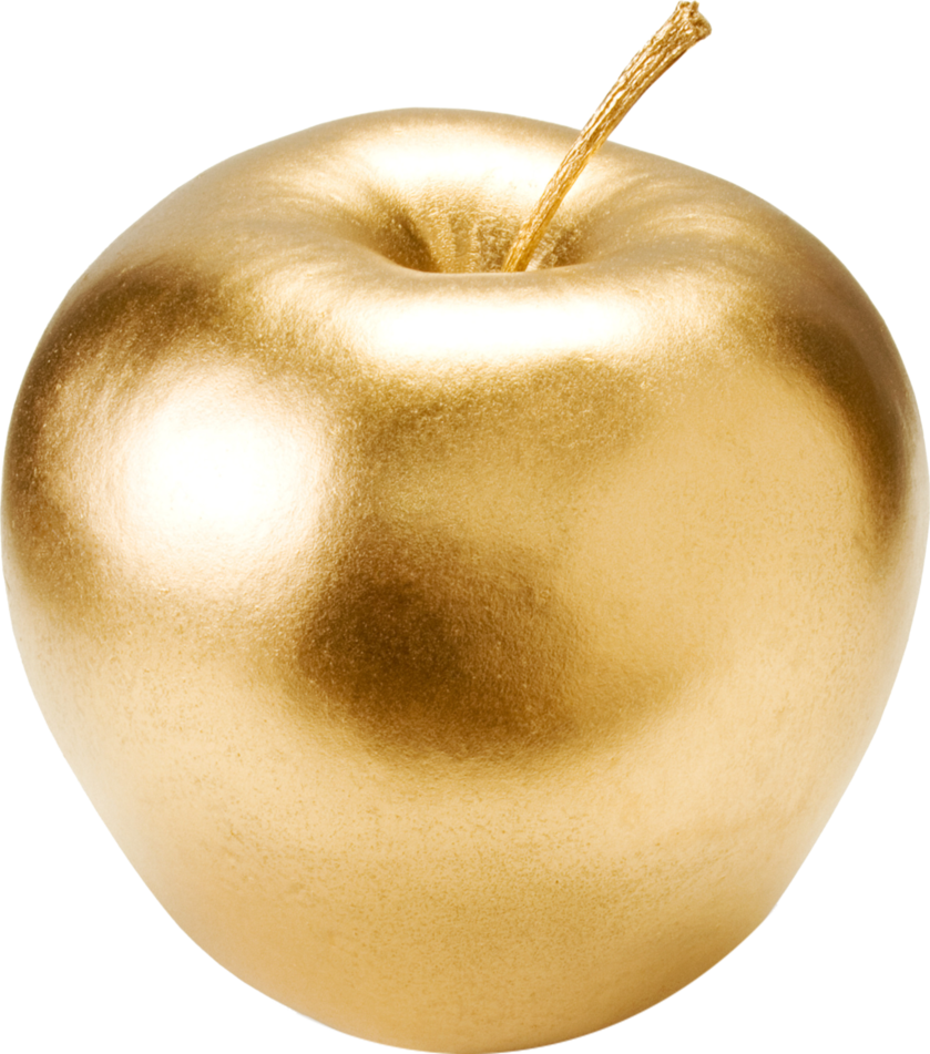 839 X 951 4 - Gold Apple Clipart Png Transparent Png - Large Size Png