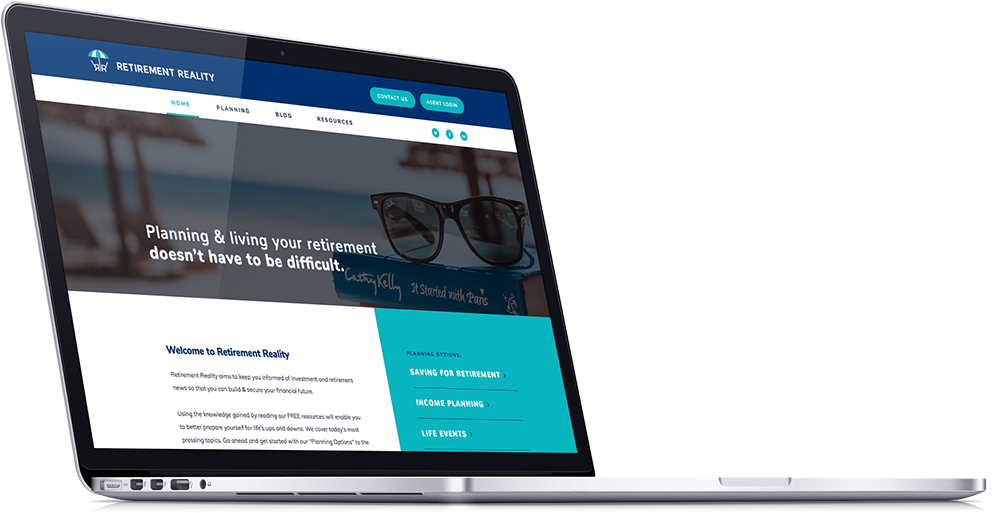 Retirement Reality Macbook Mockup Clipart (1089x530), Png Download