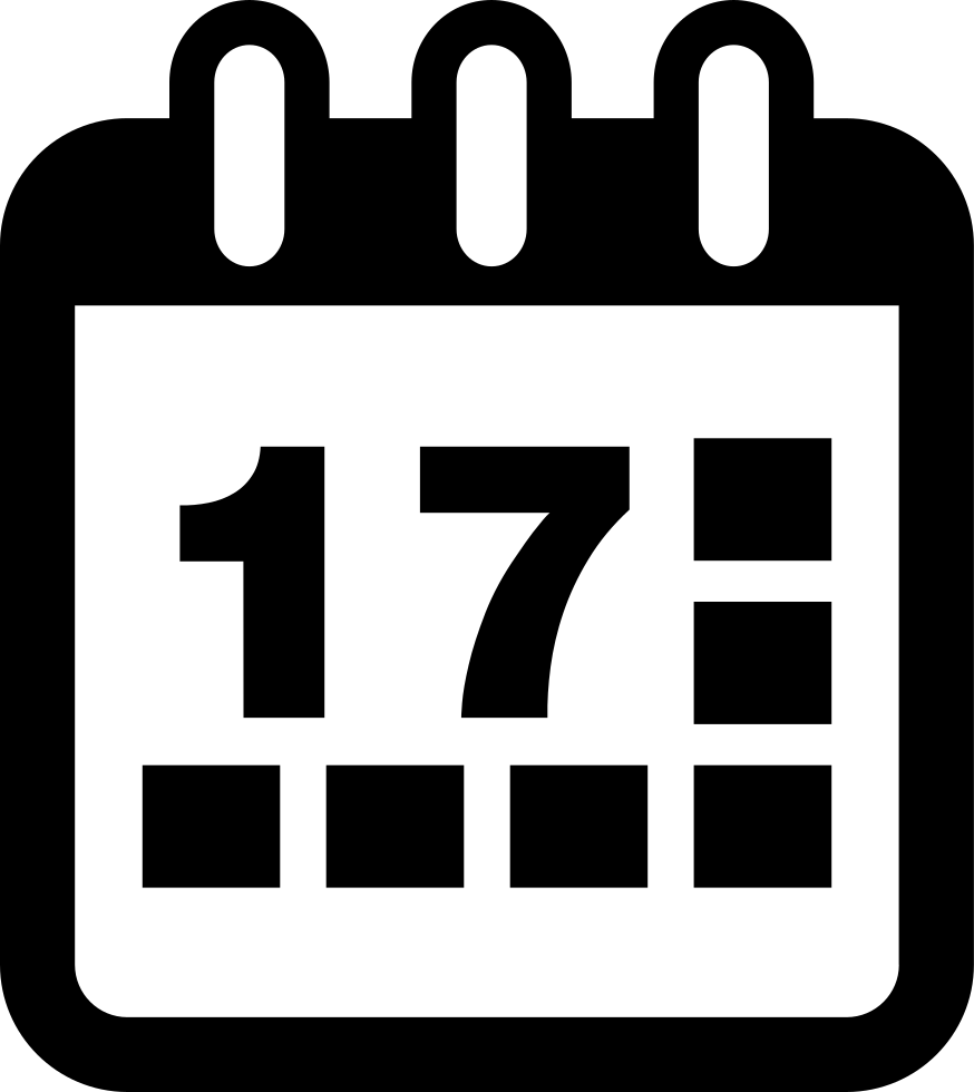 Calendar On Day 17 Svg Png Icon Free Download - Calendar Symbol Clipart (874x980), Png Download