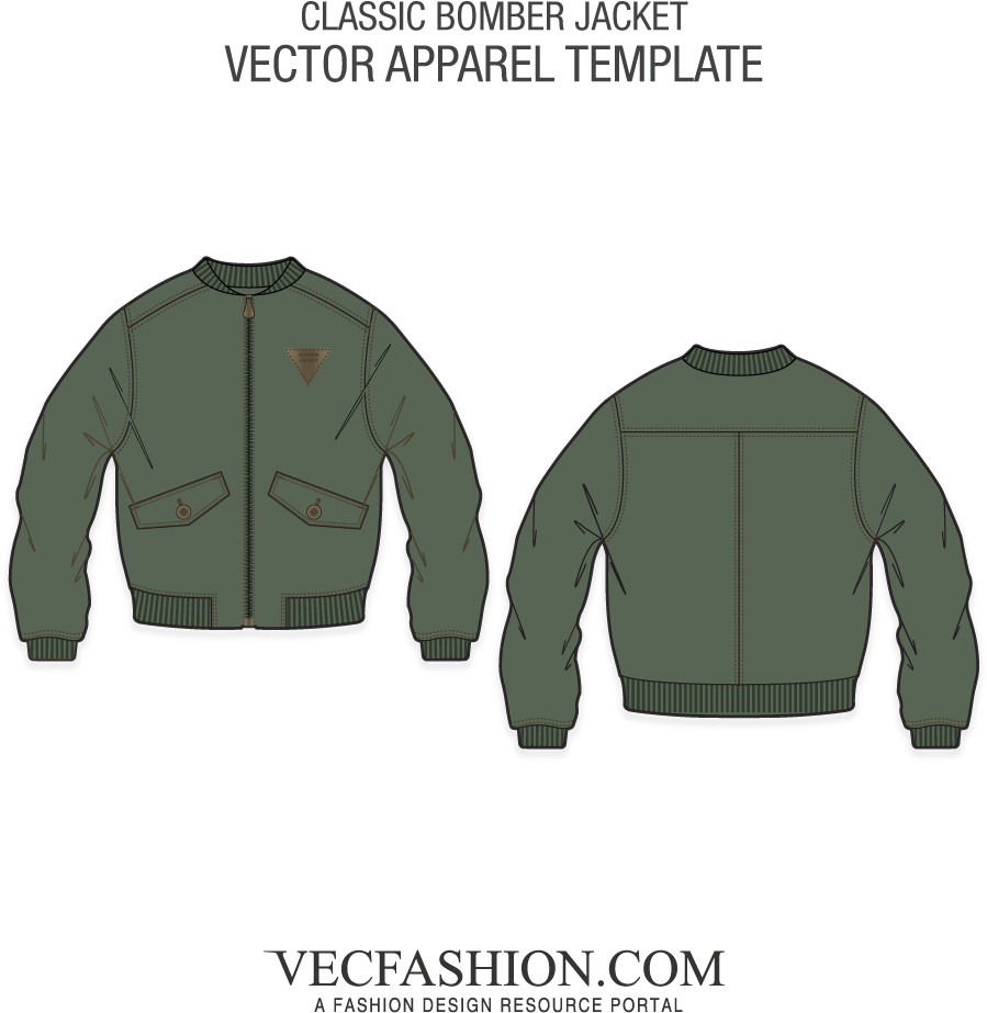 Bomber Jacket Template Clipart (1000x1000), Png Download
