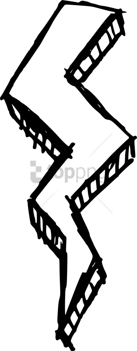 Free Png Lightning Divider Png Image With Transparent - Lightning Bolt Png Black Drawing Clipart (480x1225), Png Download