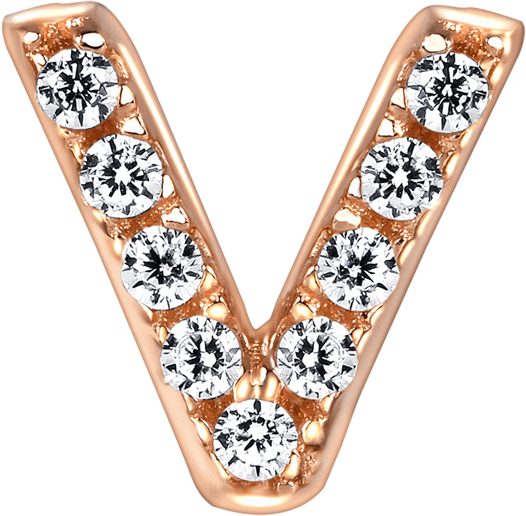 V Letter - Earrings Clipart (889x793), Png Download