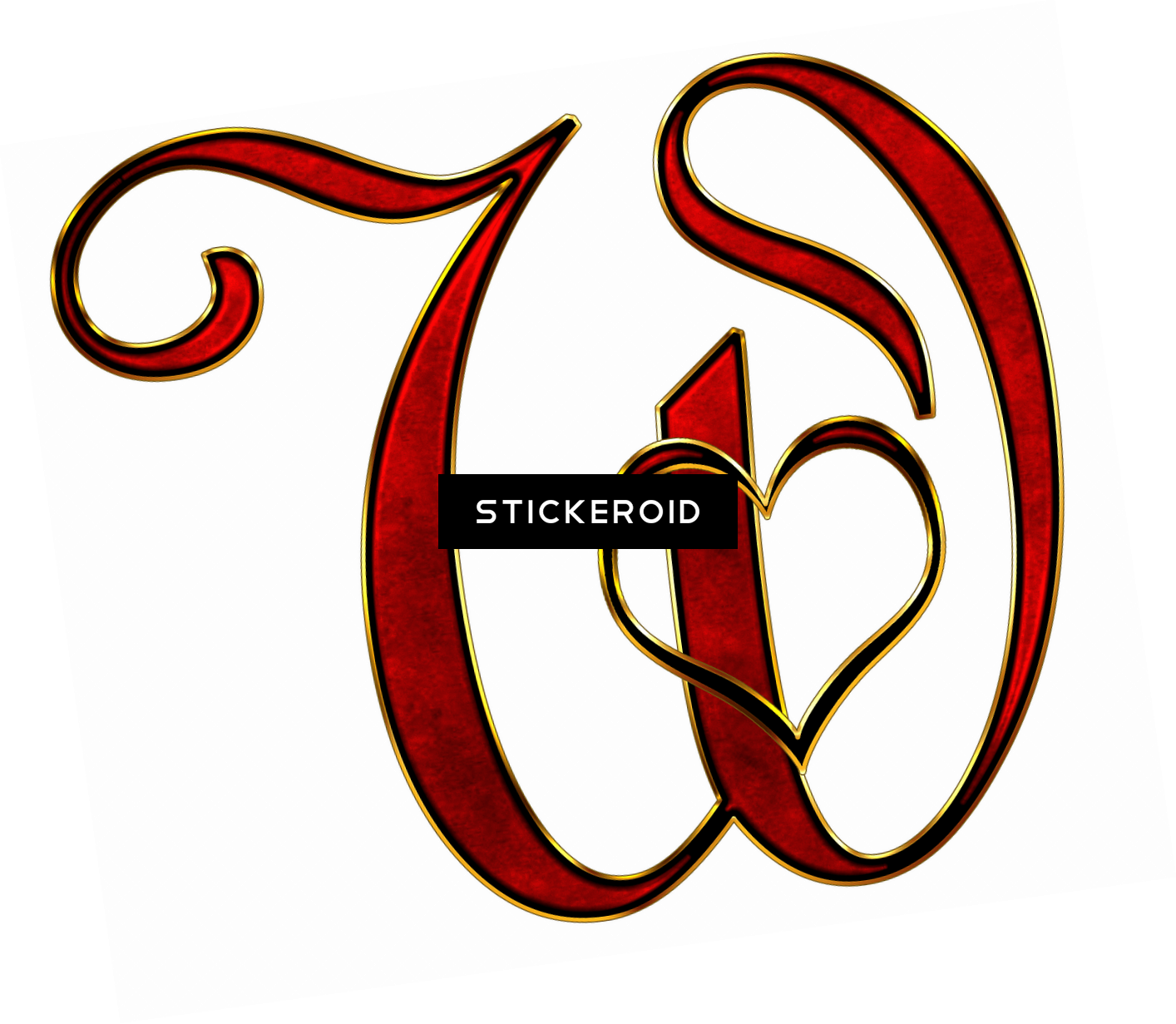 Valentine Capital Letter W Clipart (1414x1231), Png Download