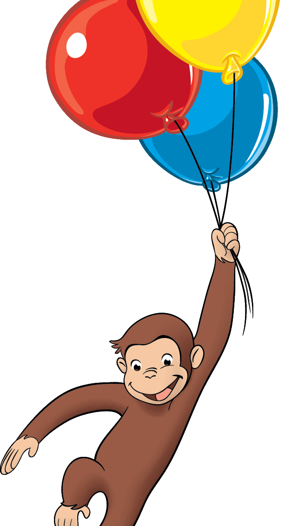 Gallery Of Curious George With Hat Clipart (578x1080), Png Download