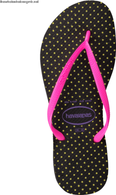 Men's Havaianas Slim Fresh Black/pink Clipart (600x750), Png Download
