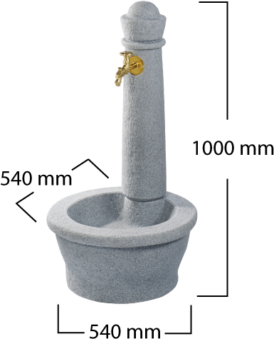 Stone Fountains Roma Lightgranite Clipart (1380x720), Png Download