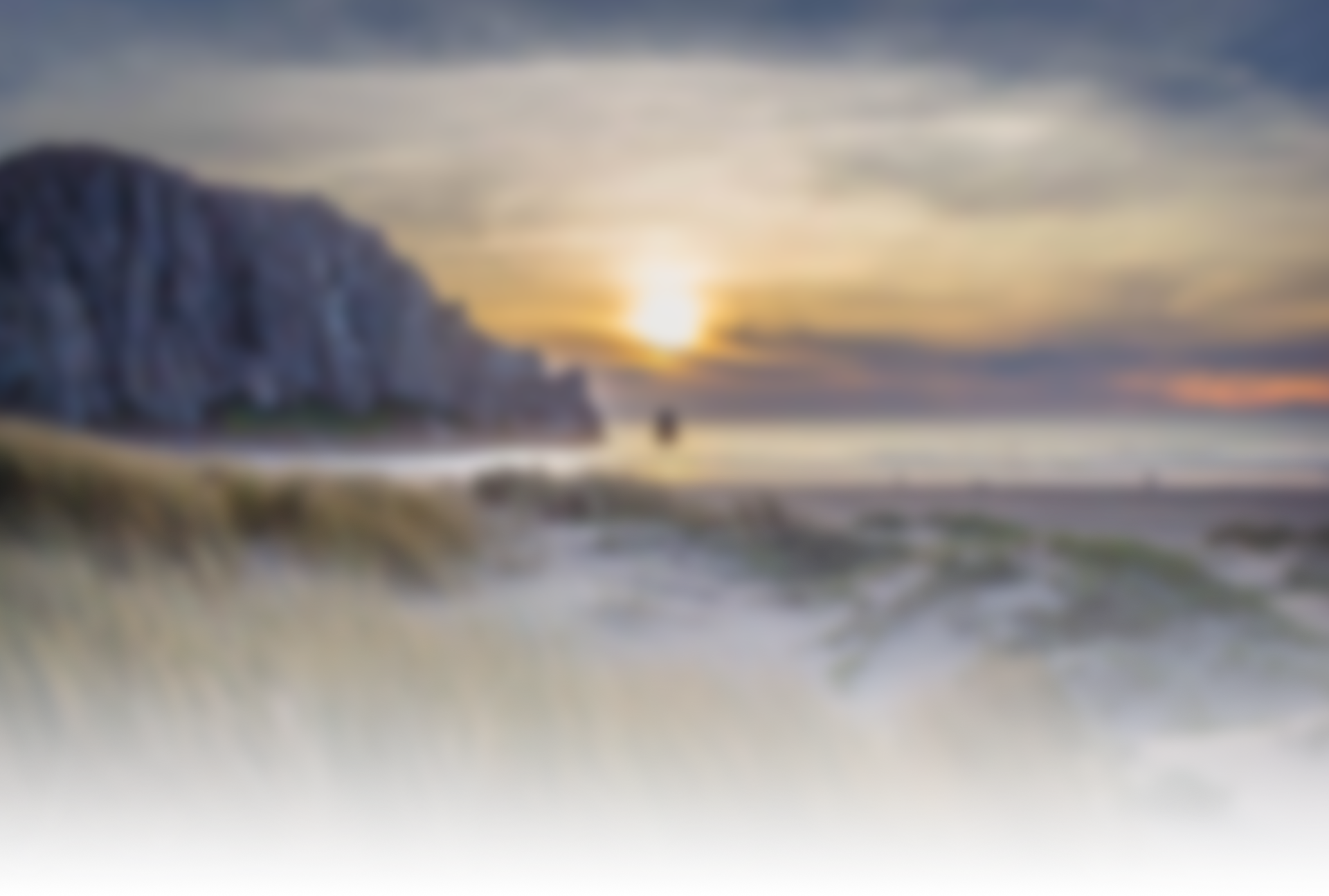 Blurred Image Of Morro Rock Clipart (1920x1296), Png Download