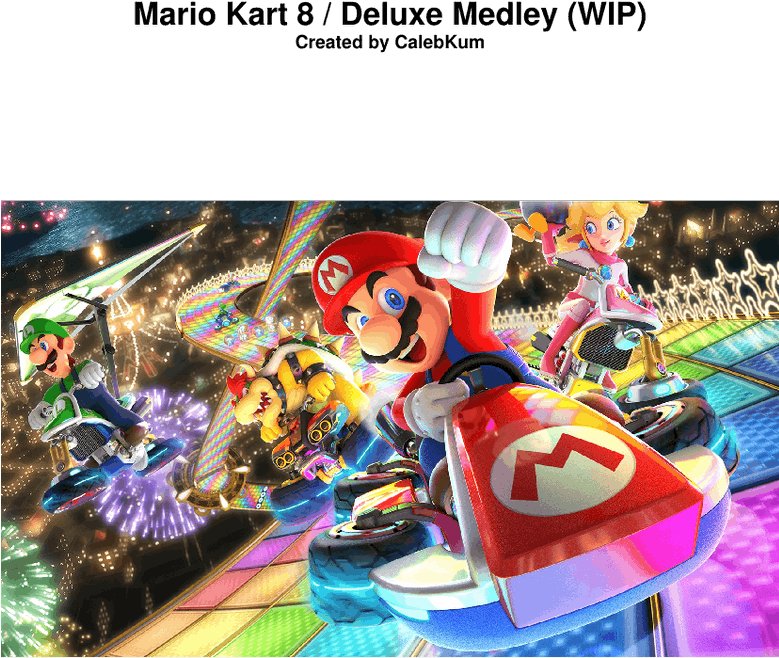 Mario Kart 8 Deluxe Medley - Mario Kart 8 Deluxe Phone Clipart (850x1100), Png Download