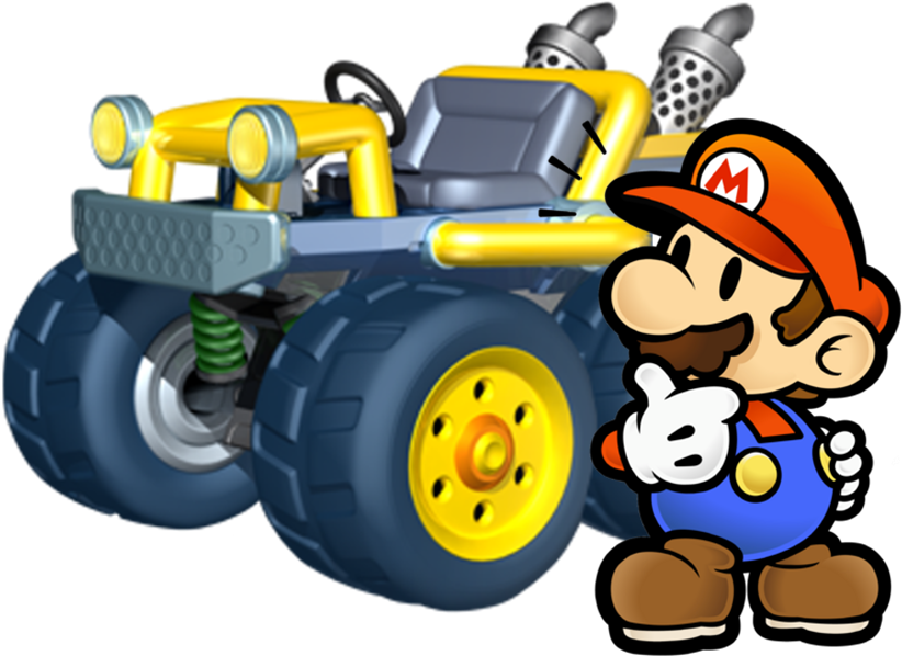 Paper Mario Mariokart Clipart - Large Size Png Image - PikPng