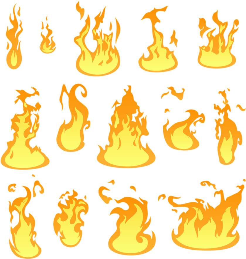 Cartoon Fire Png Clipart (864x925), Png Download