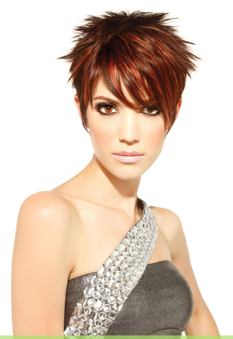 Maybe My Hair Will Grow A Bit - Short Hair Copper Highlights Clipart (462x671), Png Download