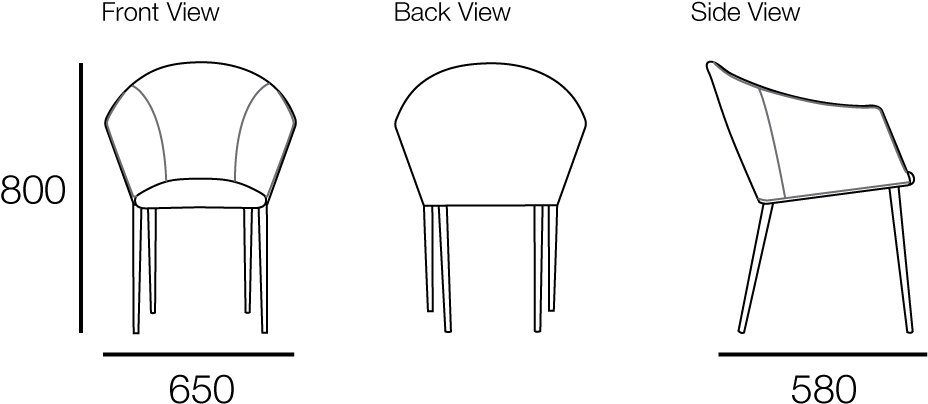 Dimensions - Chair Clipart (1000x480), Png Download
