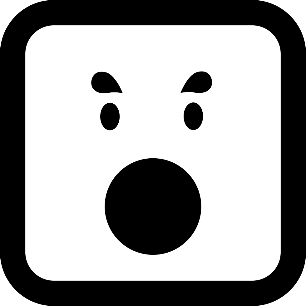 Surprised Face Png - Icon Clipart (980x980), Png Download
