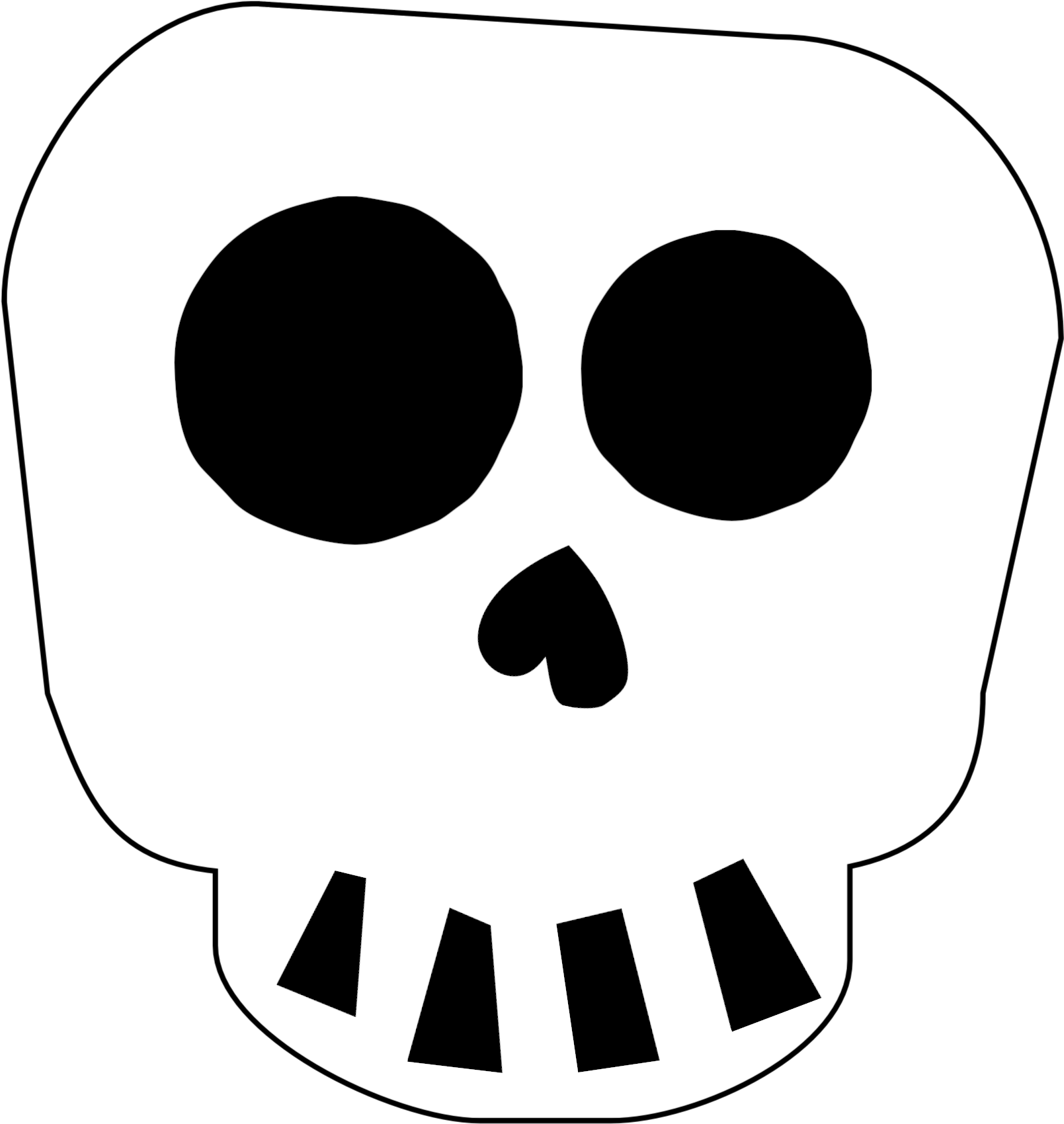 Skull Template Search Result Cliparts For Skull Template - Free Printable Skeleton Head - Png Download (1736x1736), Png Download