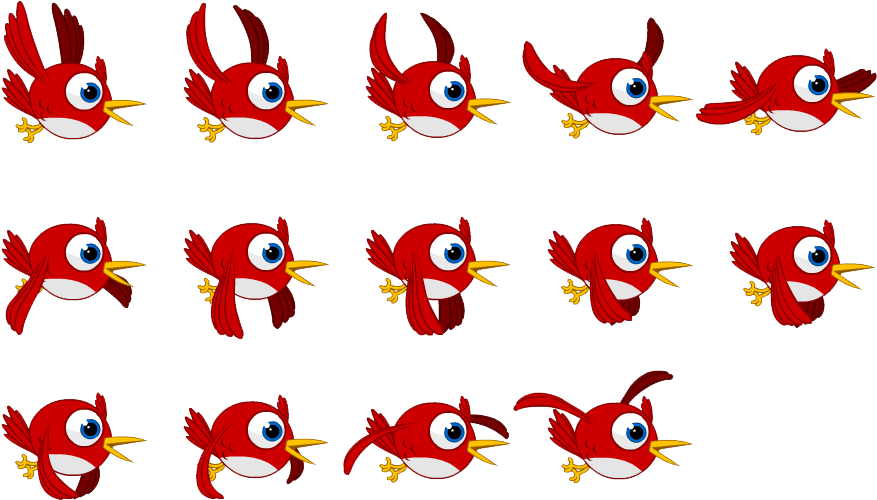 Math Book Covers Flying Png Logo - Bird Sprite Sheet Png Clipart (918x506), Png Download