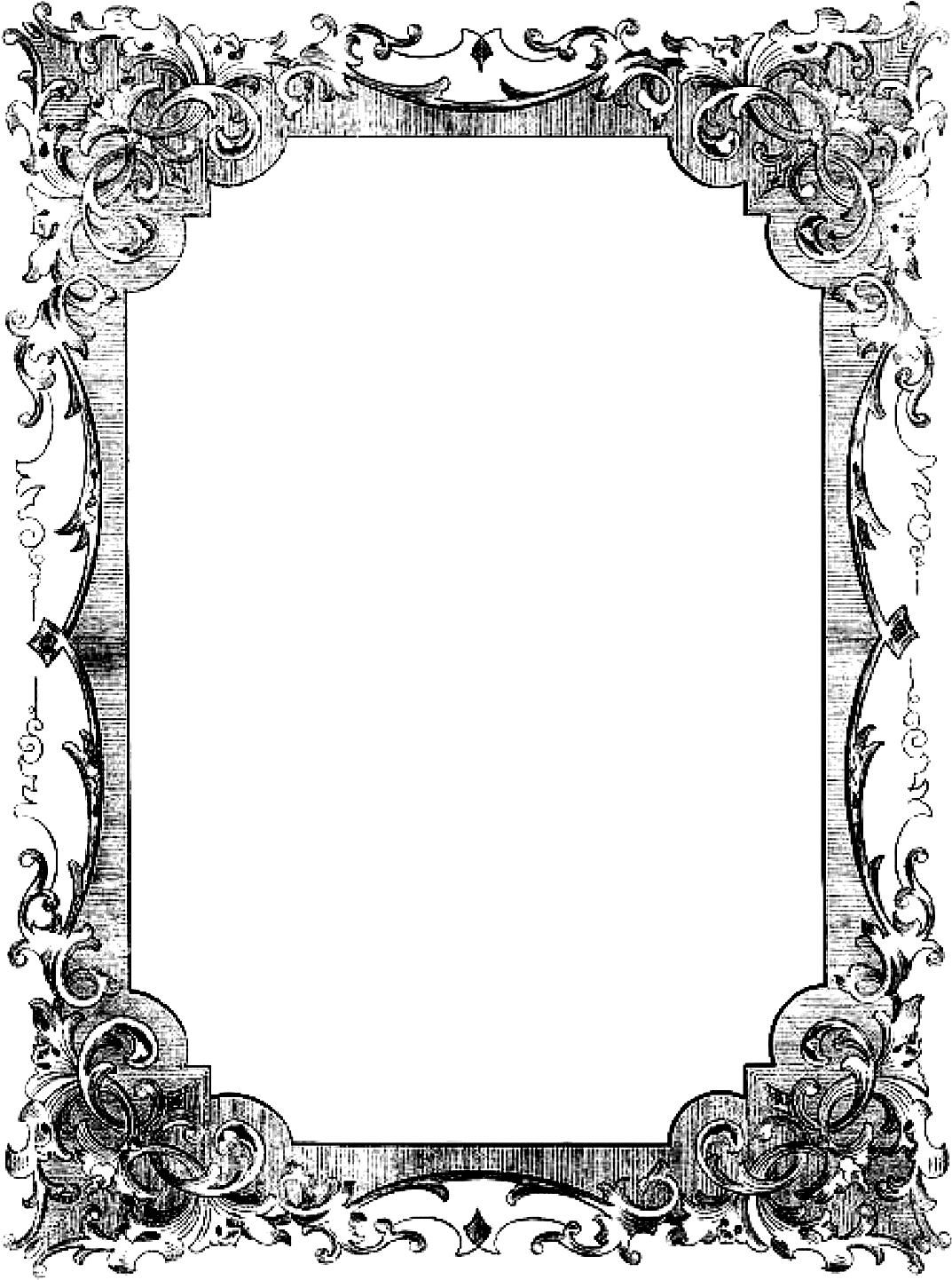 Transparent Frames - Border Vintage Color Clipart (1126x1500), Png Download