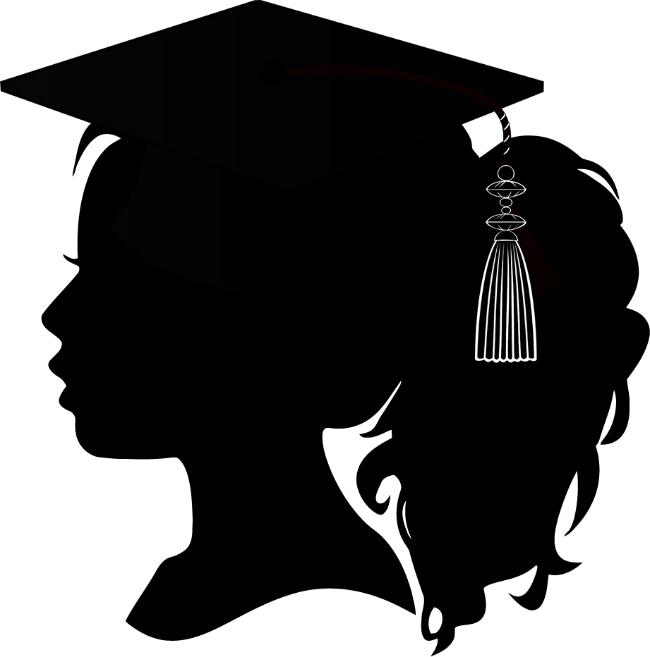 Http - //a - Top4top - Net/p 114at6e4 Graduation Diy, - Silhouette Of A Female Head Clipart (921x932), Png Download