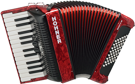 Sold Out - Hohner Bravo Ii 48 Red Clipart (620x620), Png Download
