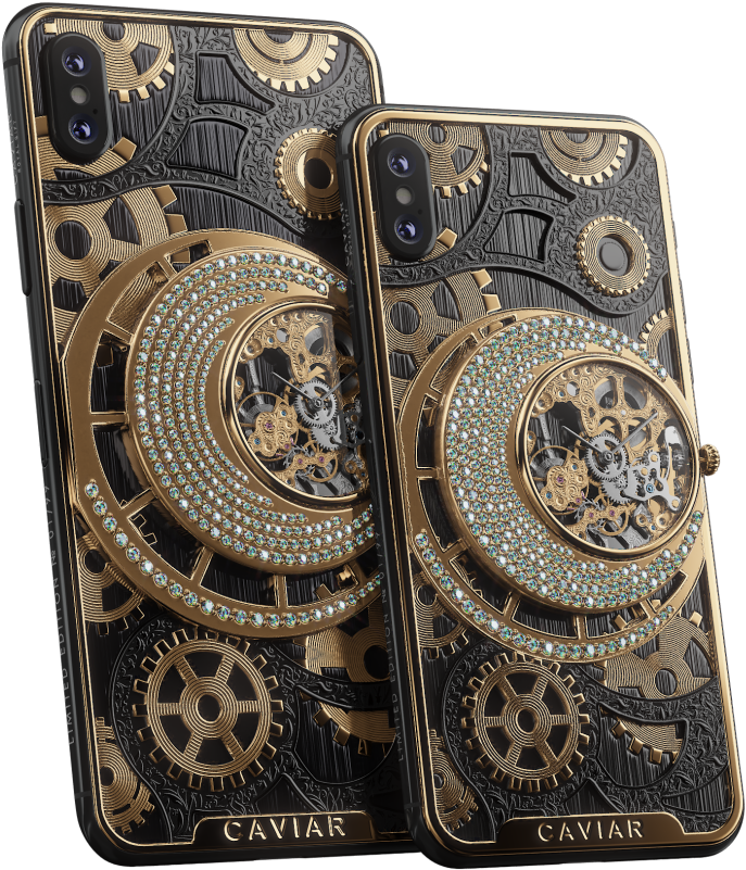 Grand Complications Skeleton Diamond Edition - Caviar Iphone X Clock Clipart (830x950), Png Download