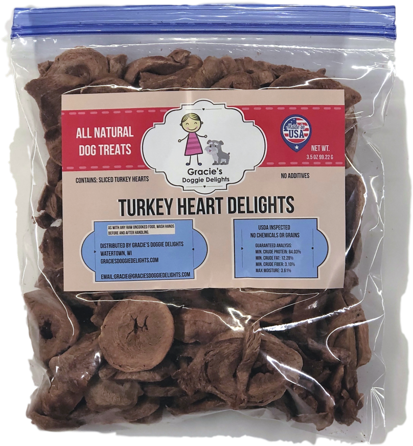 Gracie's Turkey Heart Delights Freeze Dried Dog Treats - Chocolate Clipart (984x1024), Png Download