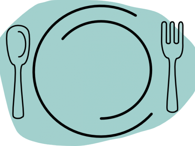 Cutlery Clipart Thanksgiving Dinner Plate - Dinner Clip Art - Png Download (640x480), Png Download