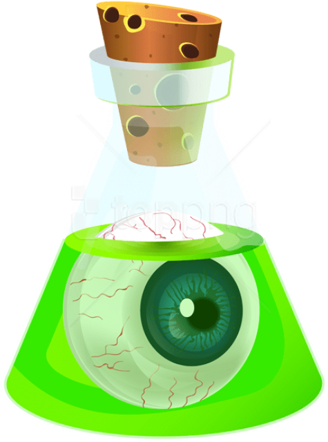 Free Png Download Halloween Poison Potion With Eyeball - Potion Png Clipart (480x649), Png Download