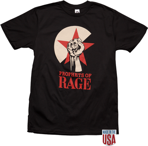 Fist/star Black Men's Ss Tees - Prophets Of Rage T Shirt Clipart (500x682), Png Download