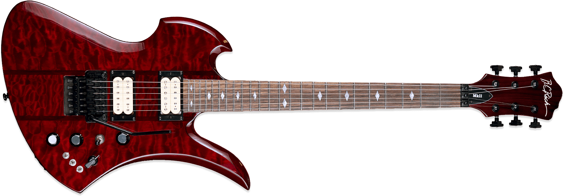 Bc Rich Mk11 Mockingbird - Epiphone Les Paul Custom Red Clipart (1947x765), Png Download