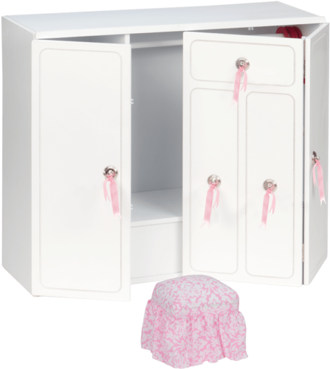 Wooden Wardrobe Closet For 18-inch Dolls - Cupboard Clipart (600x600), Png Download