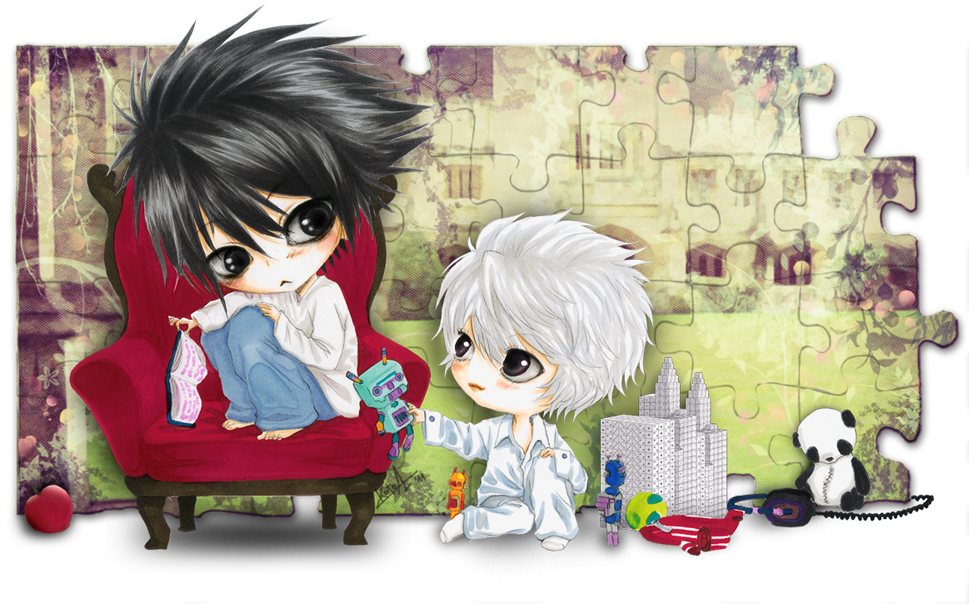 Death Note L Cute Clipart (1000x612), Png Download