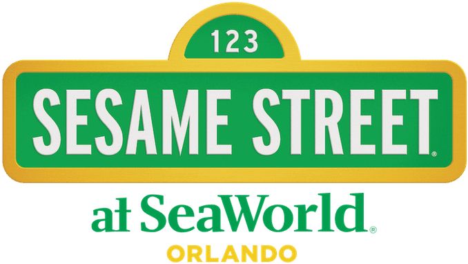 123 Sesame Street At Seaworld Orlando Logo Clipart (750x423), Png Download